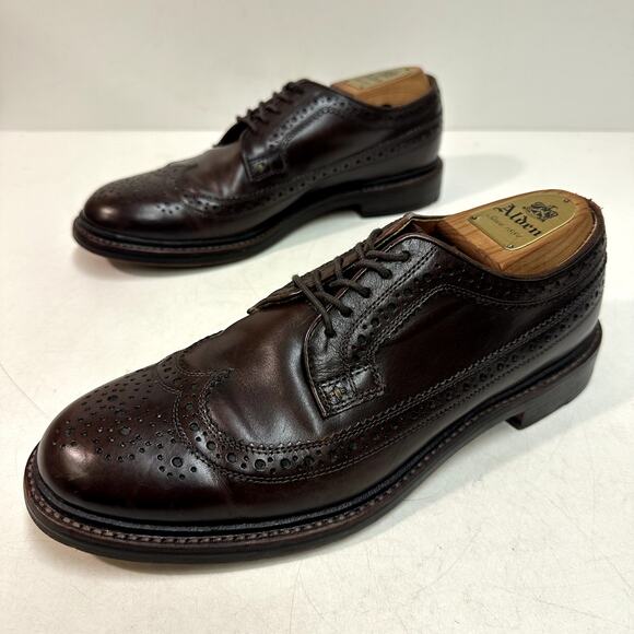 EXCELLENT Grant Stone x J. Crew Ludlow Longwing Wingtip Derby Bench Made 8 D - Picture 5 of 13